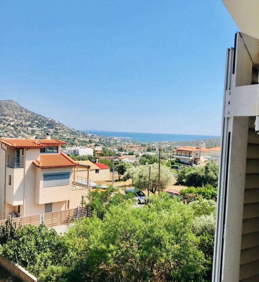 Beautiful Maisonette With A View To The Mountains And The Sea Ajía Marína Kültér fotó
